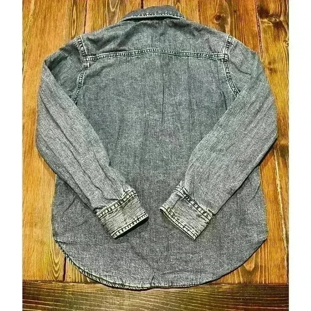 Gap Kids Denim Button Jacket Sz Large Lined 100% Cotton Medium Wash Unisex